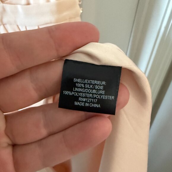 Badgley Mischka 100 Percent Silk Draped Peplum Dress – Size 6 - Picture 4 of 5